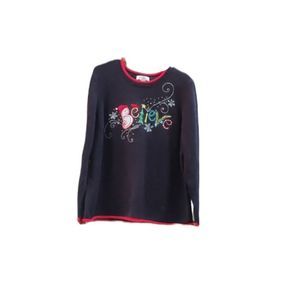 Believe Holiday Sweater Size 1X